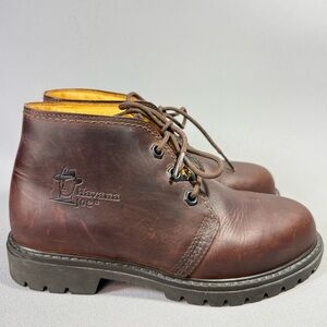 Havana Joe Brown Leather Chukka Lace-Up Ankle Boots